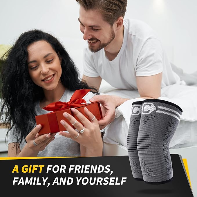 CAMBIVO 2 Pack Elbow Brace for Tendonitis, Tennis Elbow Compression Support Sleeve for Golfers Elbow Pain Relief, Arthritis, Bursitis, Workout, Weightlifting