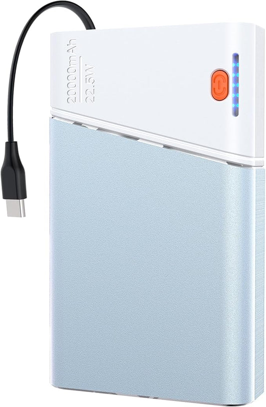 Portable Charger 20000mAh, 22.5W PD 3.0+QC 4.0 Super Fast Charging Power Bank, Cooler Aerospace Metal Case for iPhone 17 16 15 14, 13 Android, iPad, Samsung Google Tablet & More, Travel Essential