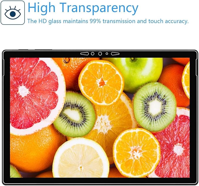 Adeway (2 Pack) Microsoft Surface Pro 7 Plus/Surface Pro 7-12.3 inch Screen Protector, Precise Cutouts/Tempered Glass/High Sensitivity, Glass LCD Protector