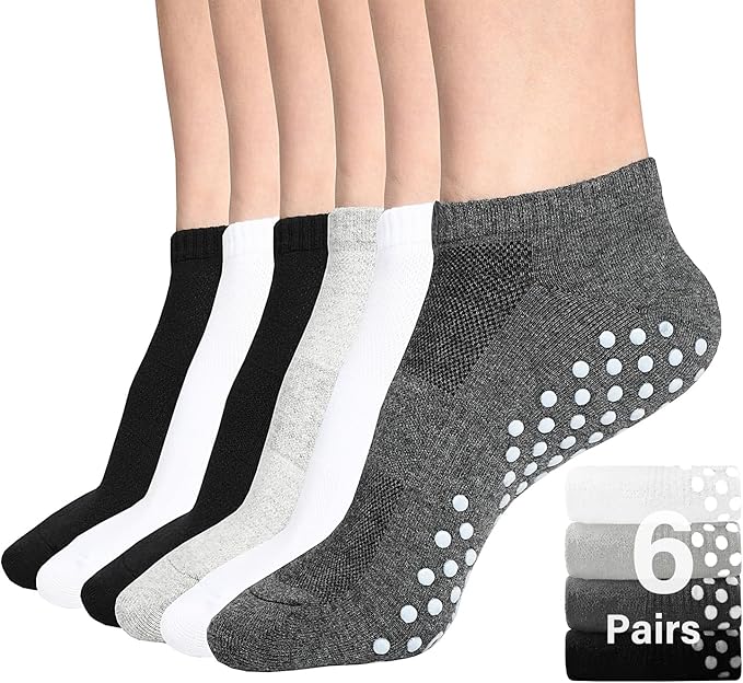 DIBAOLONG Womens & Mens Low Cut Socks, 6-Pair Ankle No Show Athletic Short Cotton Socks