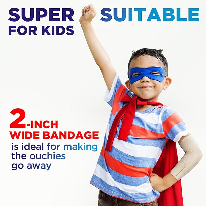 High-Performance Elastic Bandage Wrap - 6 Pack (2x2in, 2x3in, 2x4in) - Self-Closing Strong Compression Bandage Wrap for Feet, Ankles, Wrists, and Knees