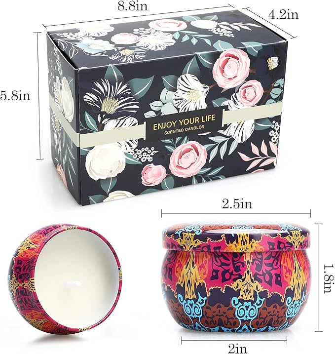 Candles, Candles Gifts for Women, 12 Pack Scented Candles, Soy Candles, Valentines Day Gifts for Women, Stress Relief & Body Relax, Ideal Gifts for Women Birthday, Mothers Day Gifts for Mom