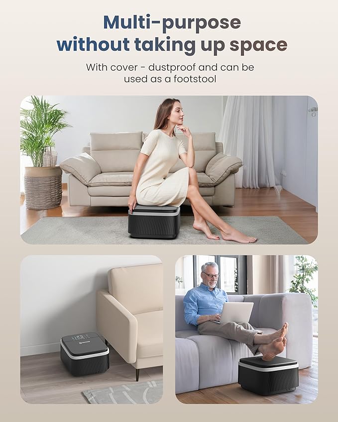 COMFIER Foot Massager with Heat, Shiatsu Foot Massager Machine for Neuropathy Plantar Fasciitis, Squeeze & Rolling Foot Massage, Remote Control & Piano-Key Button