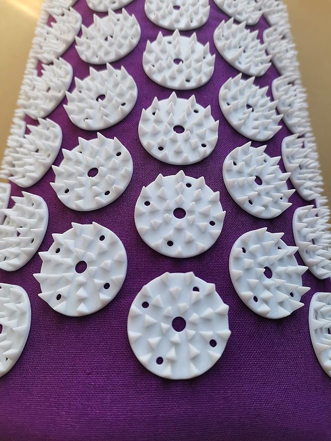 Acupressure Pillow Acupuncture Massager for Massage Neck Back Head Pain Relief, Relieves Muscle Stress Relaxation, Purple