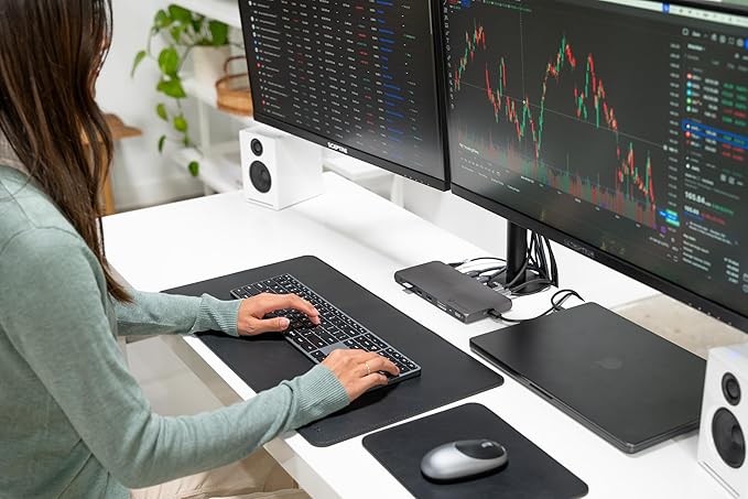 Satechi Thunderbolt 4 Dock 100W Charging, Dual Monitor HDMI 4K/60Hz, 40Gbps Data Transfer, 2 USB-A 3.2, Ethernet, Thunderbolt 4 Dock for MacBook Air/Pro M4, Mac/Windows, DisplayLink Software Required