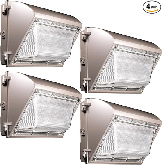 LED Wall Pack Light 120W 15600LM with Dusk to Dawn Photocell, 5000K Daylight, 100-277V, IP65 Waterproof Outdoor Security Flood Lights Commercial LED Wall Lights for Warehouse, Yard, UL Listed
