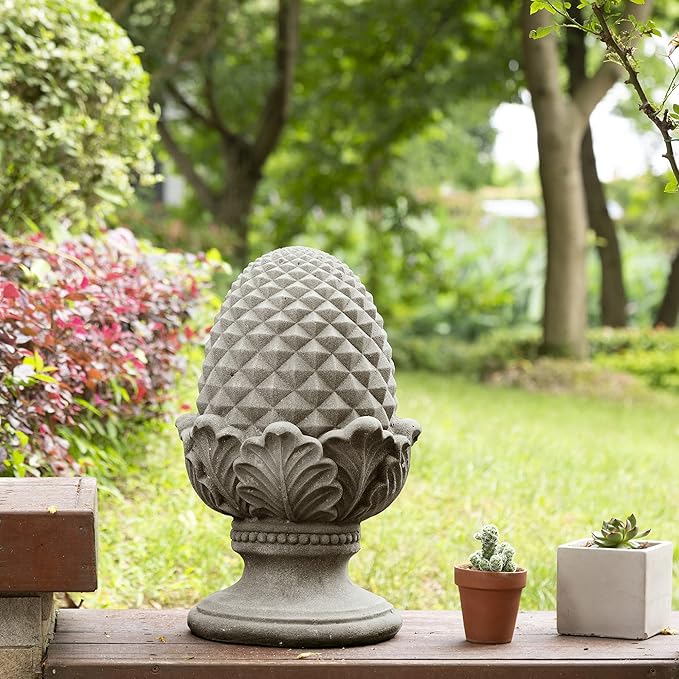 Glitzhome Artichoke Garden Statue, 16.5" H