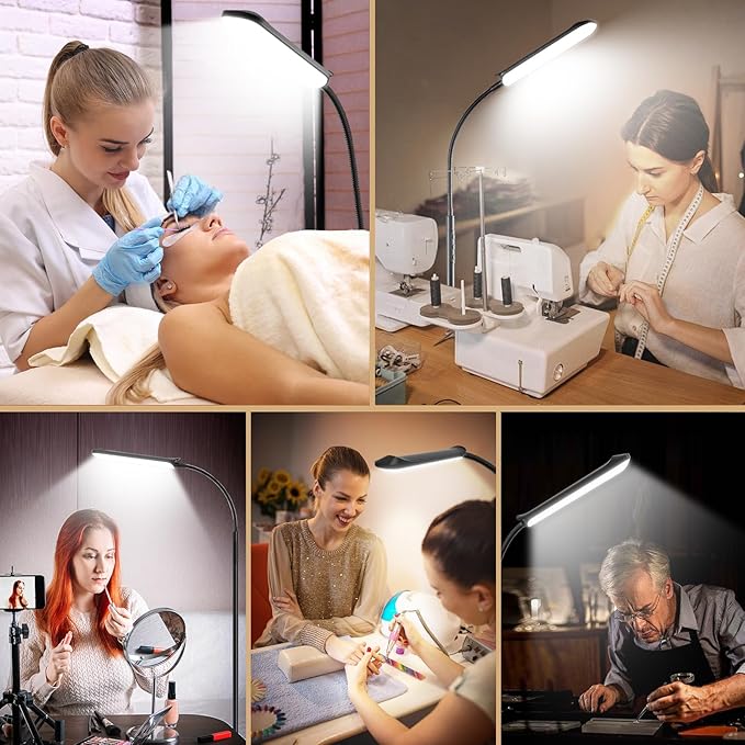 Floor Lamp, 18W 1800LM Super Bright LED Floor Lamp with Remote & Works with Smart Plug, Dimmable Timing Eye Caring Reading Lamps Floor Standing for Living Room Bedroom Office