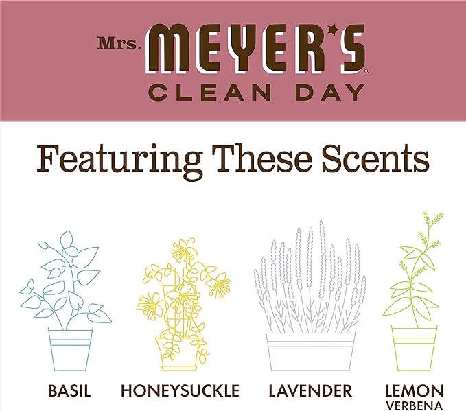 MRS. MEYER'S CLEAN DAY Liquid Dish Soap, Biodegradable Formula, Rosemary, 16 fl. oz