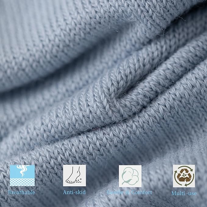 Yoga Socks with Non-Slip Grips for Women - 4 Pairs Pilates, Barre, Gym, Dance Workout Anti-Skid Socks