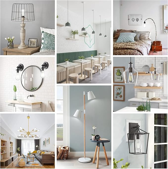 MAXvolador 12-Pack Dimmable Vintage LED Edison Bulb 60W Equivalent, 6W 850Lumens Edison Light Bulbs 5000K, ST58 Antique LED Filament Bulb, E26 Base