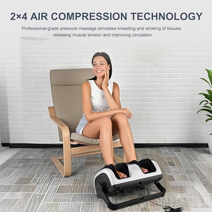 Shiatsu Foot Massager with Heat, Feet Massager for Neuropathy, Plantar Fasciitis and Pain Relief, Deep Kneading and Rolling Massage for Feet/Calf/Leg/Ankle,Gifts for Women Men