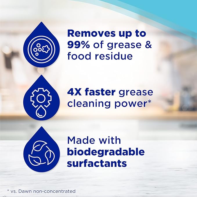 Dawn Platinum Dishwashing Liquid Dish Soap, Refreshing Rain Scent, 14.6 fl oz