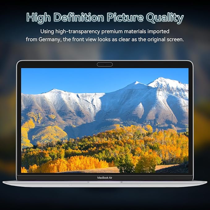 360° Privacy Screen for MacBook Pro 13 Inch(2016-2022, M1, M2)/MacBook Air 13 in(2018-2021,M1), 4 Way Privacy Anti Glare Blue Light Filter Shield Film Anti Spy Laptop Protector for Mac 13In Computer