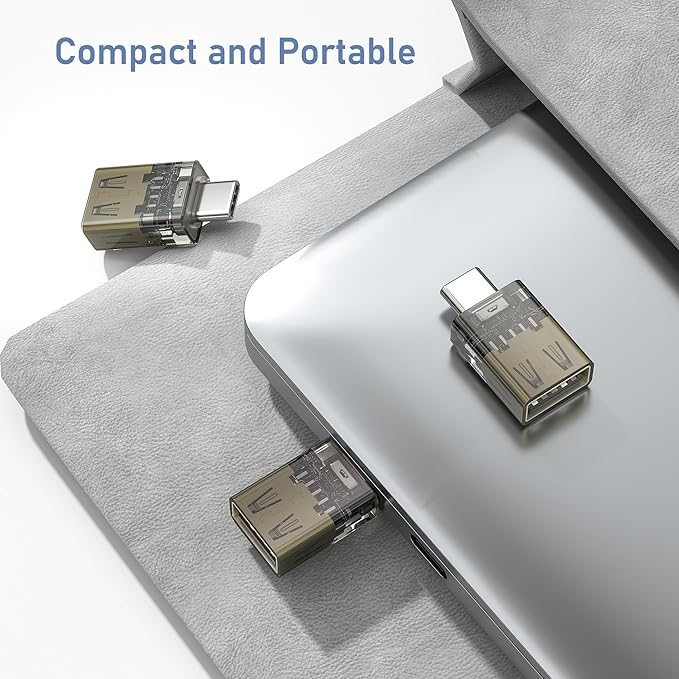 Basesailor USB C to USB Adapter for MacBook 4Pack,Type C OTG Connector for iPad Pro,Mac,Apple iPhone 17 16 15 Pro Max Plus,Samsung S25 S24,Flash Thumb Drive,Mouse,Keyboard,Printers,Camera