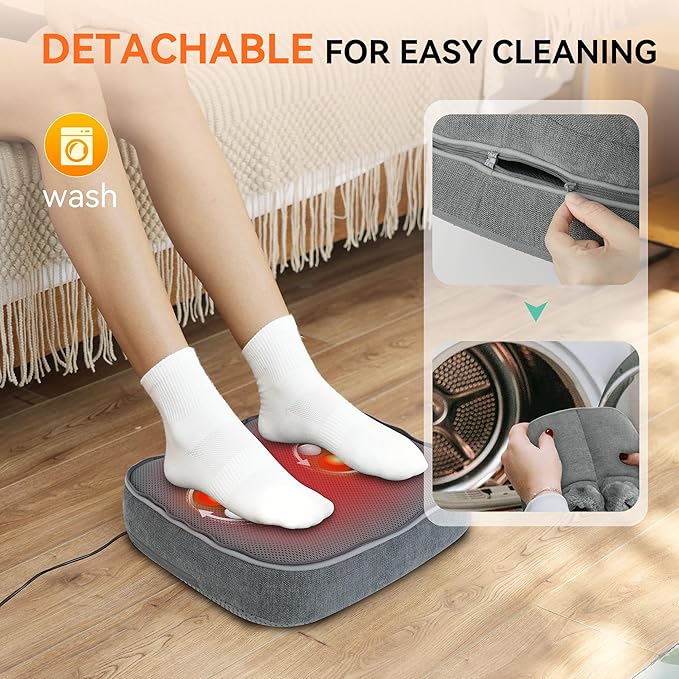 Snailax Shiatsu Foot Massager Machine with Heat, Electric Feet Massage for Deep Kneading Therapy, Plantar Fasciitis Relief and Circulation,Relax for Home or Office Use, Foot Warmers for Women,Men