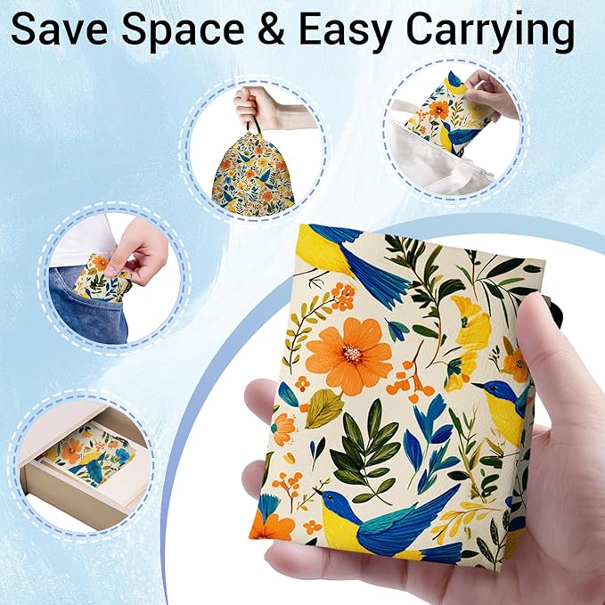 Wildflower Birds Gymnastics Grip Bag Small Adjustable Athlete String Bag for Gym Sports Grip