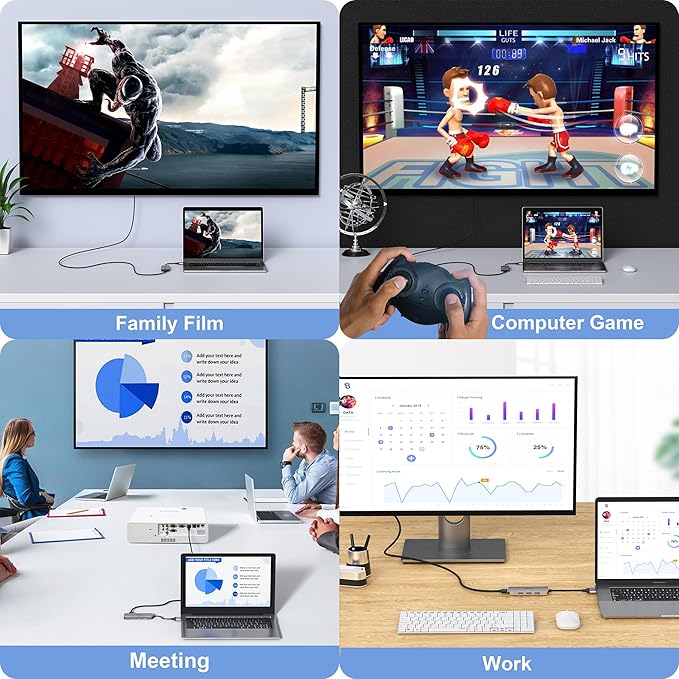 Docking Station for MacBook Pro Air, Mac Docking Station Dual Monitor, MacBook Pro/Air Dock with Dual HDMI(4K @60Hz), 3 USB3.0,SD TF Card Reader and 100W PD MacBook USB C Hub