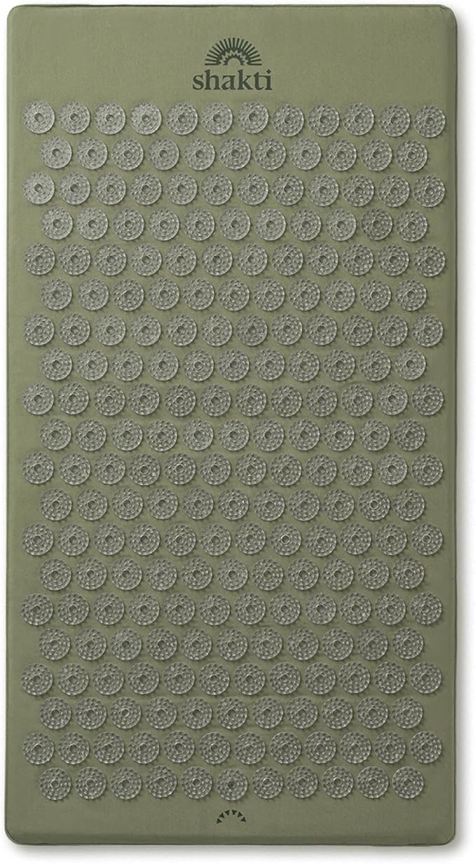 ShaktiMat Premium Acupressure Mat, Level 1 Intensity in Tulsi, Massage Muscles, Aid Sleep & Unlock Inner Tension | Similar to Acupuncture | FSA/HSA Eligible | Organic Cotton Certified
