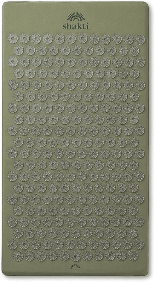 ShaktiMat Premium Acupressure Mat, Level 1 Intensity in Tulsi, Massage Muscles, Aid Sleep & Unlock Inner Tension | Similar to Acupuncture | FSA/HSA Eligible | Organic Cotton Certified