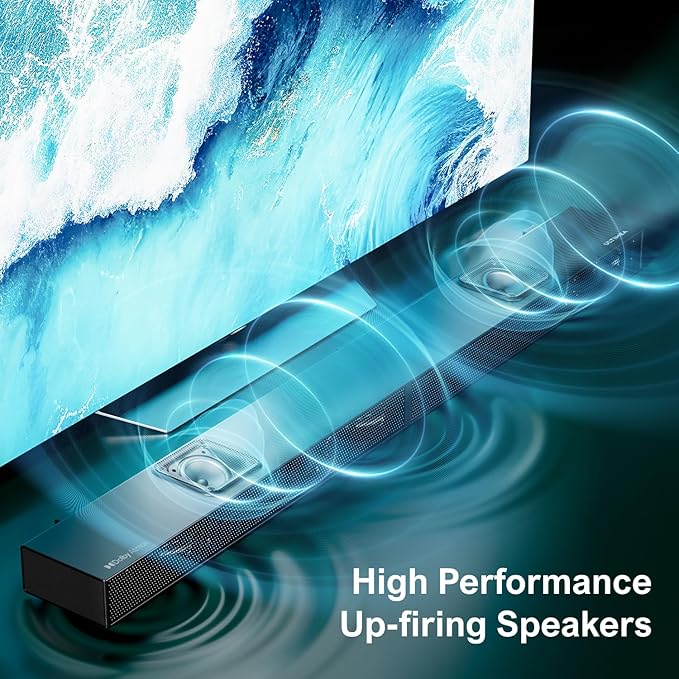 ULTIMEA 5.1.2 Dolby Atmos Soundbar with 8" Wireless Subwoofer, Upward-Firing Speakers, Surround Sound System for TV & Home Theater, 4K HDR Audio, Nova S80 (2025 Upgraded Speakers)