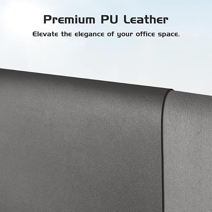 Aothia Leather Desk Pad Protector - Large Mouse Pad, Office Desk Mat, Non-Slip PU Leather Desk Blotter, Laptop Desk Pad, Waterproof Desk Writing Pad for Office and Home (Gray, 38" x 13.7")