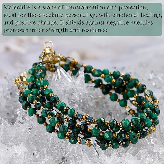 Crystal Beaded Bracelets, Chakra 4mm Natural Stone Beads Bracelets, Gemstone Spiritual Jewelry Gifts for Women