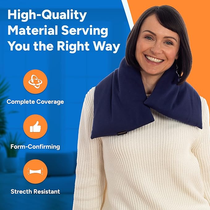 SunnyBay Microwave Heating Pad, Microwavable Heated Neck and Shoulder Wrap for Back Pain and More, Moist Weighted Beanbag Pack with Washable Cover, 29x9 Inches, FSA HSA Eligible, 4 lbs, Unscented