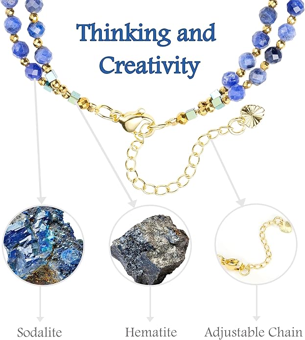 Crystal Beaded Bracelets, Chakra 4mm Natural Stone Beads Bracelets, Gemstone Spiritual Jewelry Gifts for Women