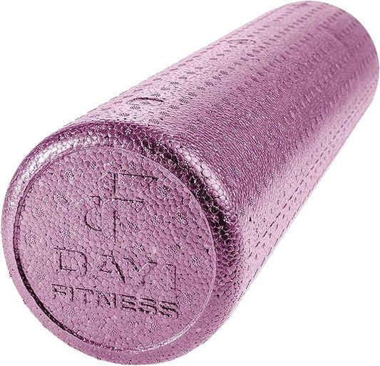 Day 1 Fitness High-Density Round Foam Rollers - 4 Size and 8 Color Options - Massage Rollers for Stretching, Deep Tissue and Myofascial Release