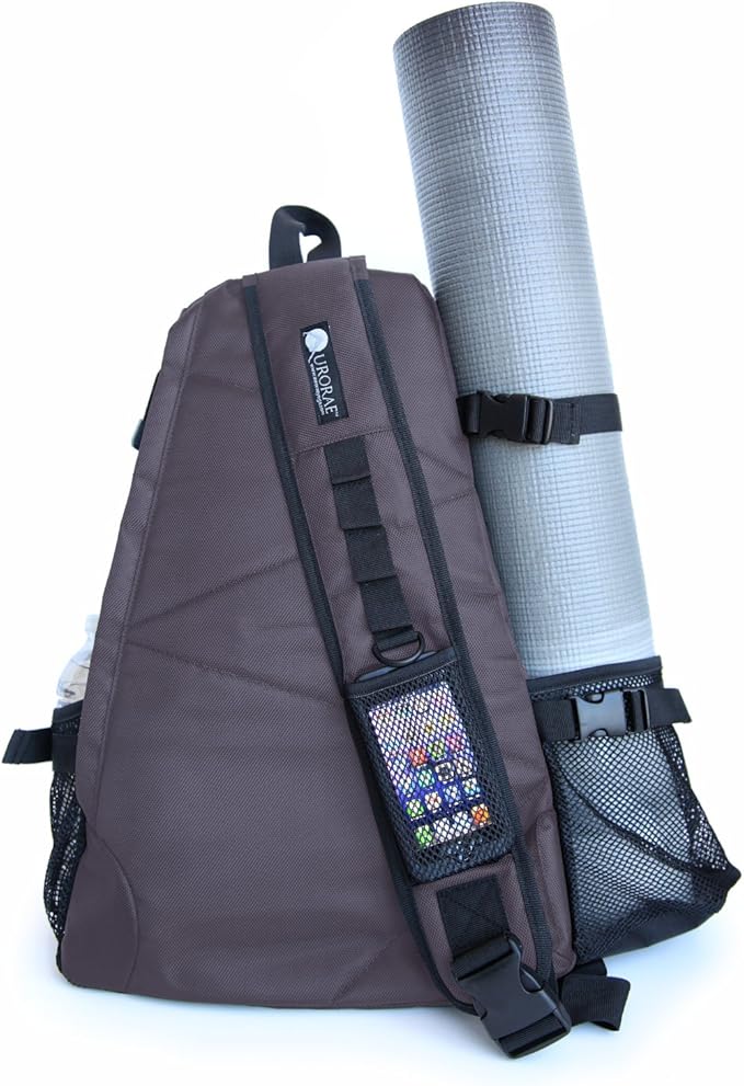 AURORAE Yoga Mat/Gym Cross-body Travel Sling Back Pack. Mat sold separately.