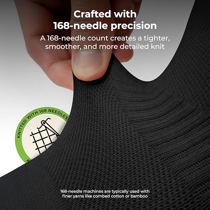 AMELLE Pilates Mid Crew Grip Socks for Women Non Slip – Half Cushioned Striped Yoga Barre Crew Socks with Grips – Anti Skid