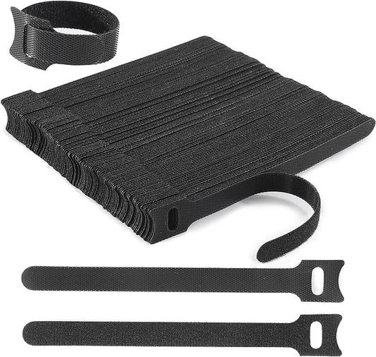 Reusable Cable Ties, 126 PCS 8 Inches Adjustable Cord Straps Wire Organizer Cord Wrap and Hook Loop Cable Management