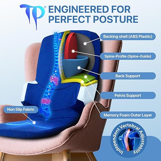 The Posturator - Posture Corrector with Pelvis-stabilizer, Spine-guide, Memory Foam - Men & Women | Corrects and Maintains Posture, Improved Thoracic supports, One-size, Lightweight & Portable