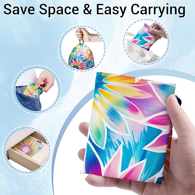 Tie Dye Flower Grip Bags Rainbow Adjustable Drawstring Gymnastics Grip Bag for Gymnasts