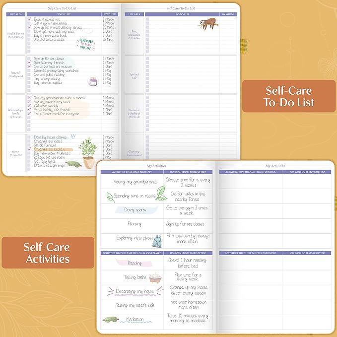 Legend Self-Care Journal – Guided Daily Reflection Journal to Support Mental & Physical Health – Daily Mood, Meditation & Personal Development Notebook – 7.1x10.5”, Lasts 3 Months (Yellow)