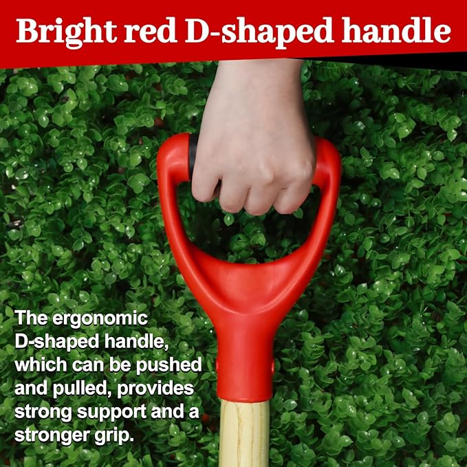 Spade Garden Shovel,Steel Square Flat Spade Shovels for Digging with D Handle,Heavy Duty Trenching Shovel for Gardening Digging and Lawn Edging,Root Tool with Serrated Edges-47.2 Inches