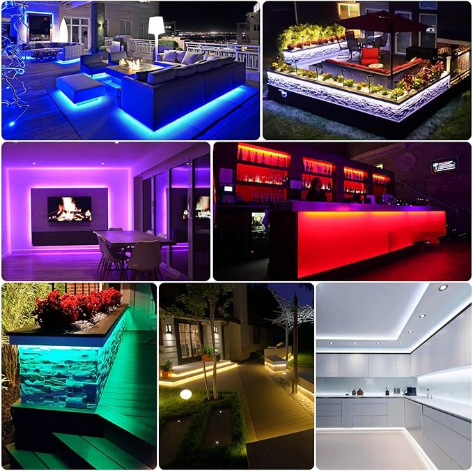 INDARUN 24V RGB COB Led Light Strip 32.8ft, 5760 LEDs 10mm Width, Smart Led Strip Light Color Changing, Music Sync, Flexible Tape Light for Bedroom Decor, TV Backlight, Christmas, Party