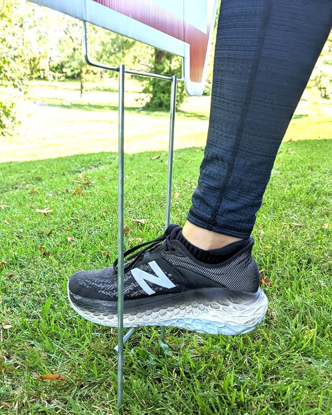 30" Heavy Duty Yard Stakes, 25 Pack, .25 Diameter Metal Frame Wire Step Stake for Yard Signs (25 Pack)