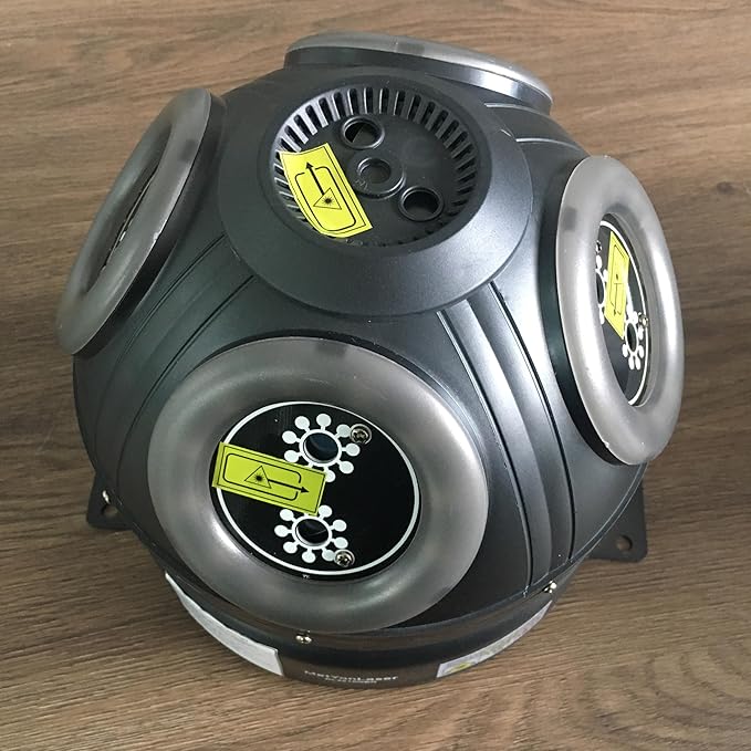 Magic Ball DJ Lights RGB Beam Effect Moving Head Light, Infinite Rotation with DMX Control and Sound Activated Disco Lights