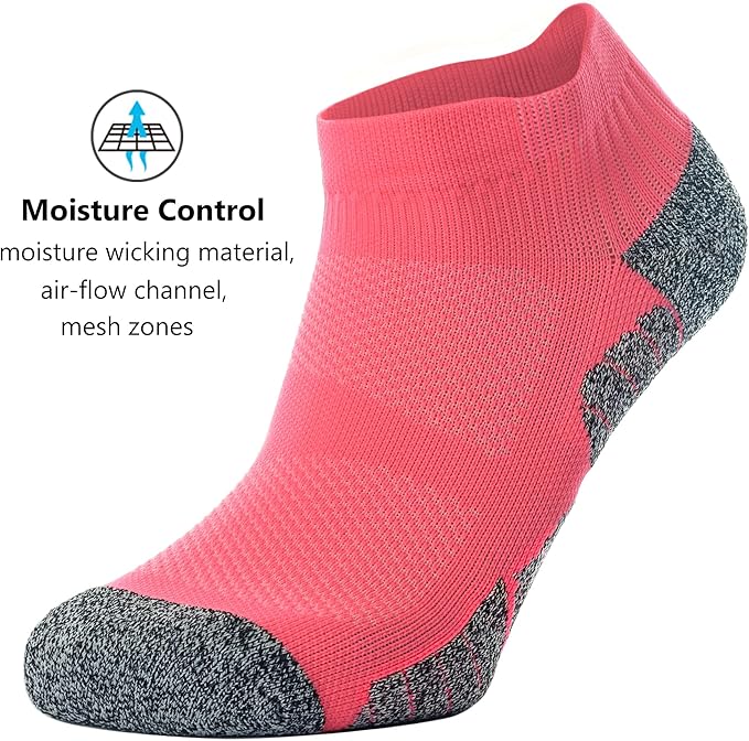 CWVLC Unisex Cushioned Compression Athletic Ankle Socks Multipack