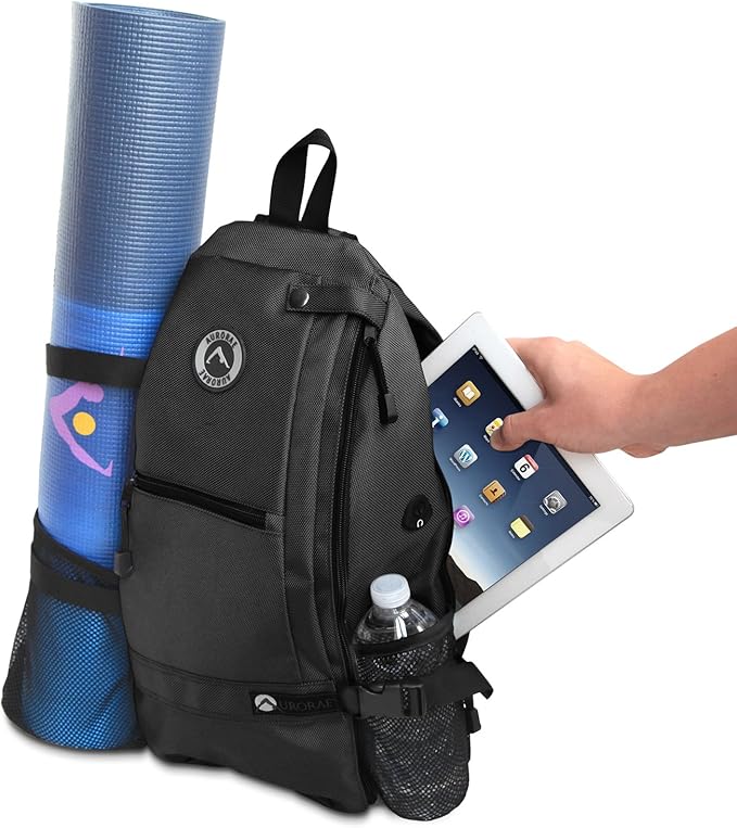AURORAE Yoga Mat/Gym Cross-body Travel Sling Back Pack. Mat sold separately.