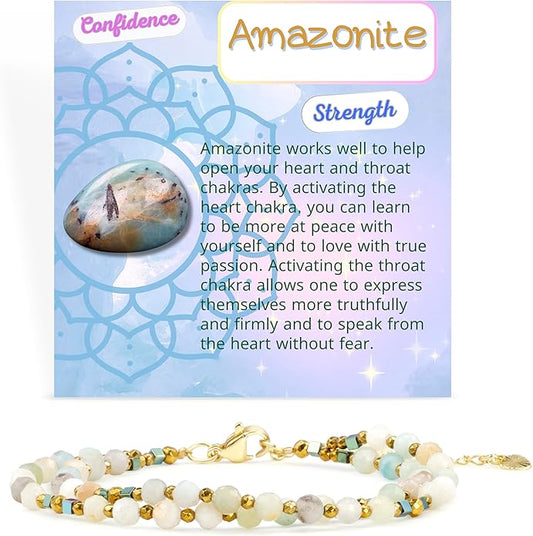 Crystal Beaded Bracelets, Chakra 4mm Natural Stone Beads Bracelets, Gemstone Spiritual Jewelry Gifts for Women