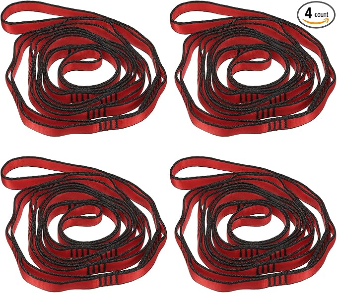 PATIKIL Daisy Chain Straps, Strong Climbing Strap Adjustable Nylon Chain Sling with Loops for Aerial Yoga Hammock Swing