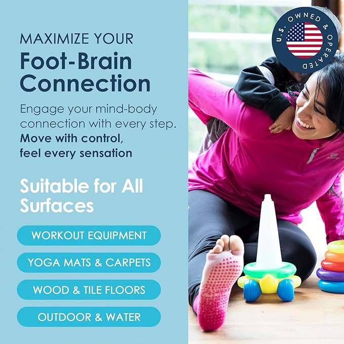 Tucketts Anklet Toeless Pilates Socks with Grips for Women, Non-Slip Ankle Toeless Yoga Socks with Grips for Barre, Size 5-13