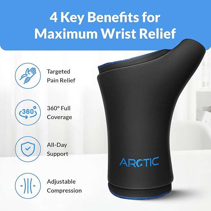 Two Pack | Wearable Thumb & Wrist Ice Pack – Reusable Hot Cold Compression for Hand, Finger, Carpal Tunnel, Arthritis, and Tendonitis Relief (S/M)
