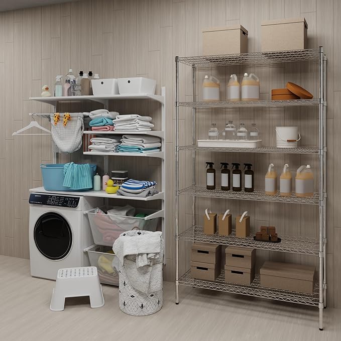 18" Deep x 48" Wide x 74" Height Wire Shelving Kit | 6-Tier | NSF Commercial Storage Rack Unit