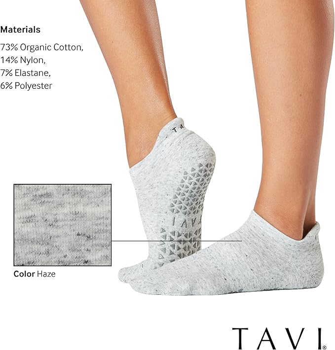 TAVI Women’s Savvy Grip Socks - Pilates for Women, Slipper, Yoga, and Ballet, Barre