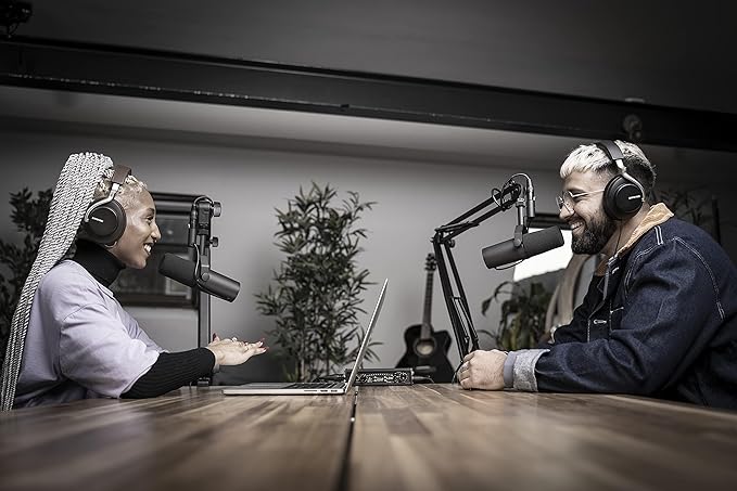 Shure SM7B Vocal Dynamic Microphone – XLR Studio Mic for Podcasting, Recording, Broadcasting, Streaming & Gaming – Smooth, Warm Sound, Rugged Build, Detachable Windscreen, Wide Frequency Range, Black