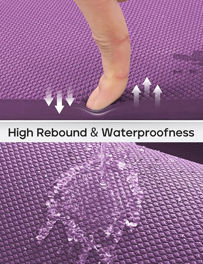 Yoga Knee Pads Cushion Non-Slip Knee Mat by Heathyoga, Knee Pad for Gardening Yard Work, Yoga Knee Pad Cushion for Yoga and Floor Exercises Yoga Mat Accessory 26"x10"x0.5"